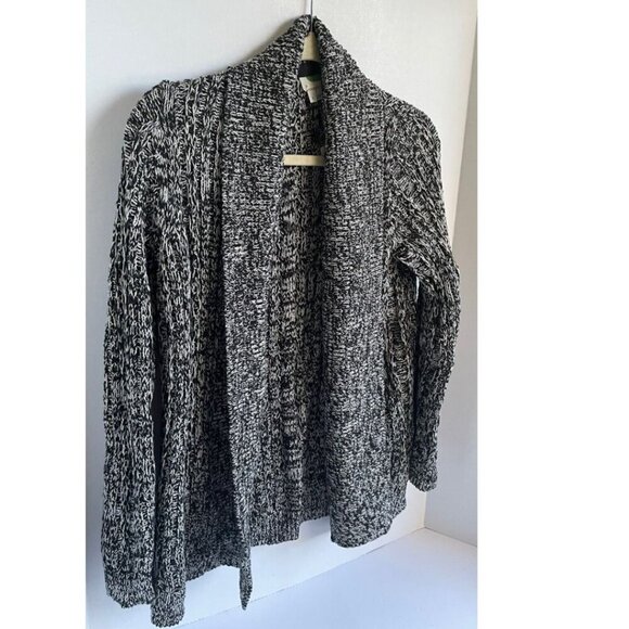 Anthropologie Cardigan Sweater Womens XS Gray Shawl Collar Open Front Cotton - Picture 2 of 7